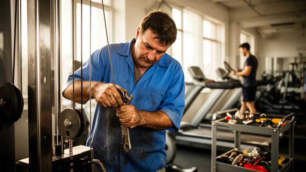 gym fitness equipment workout manuten