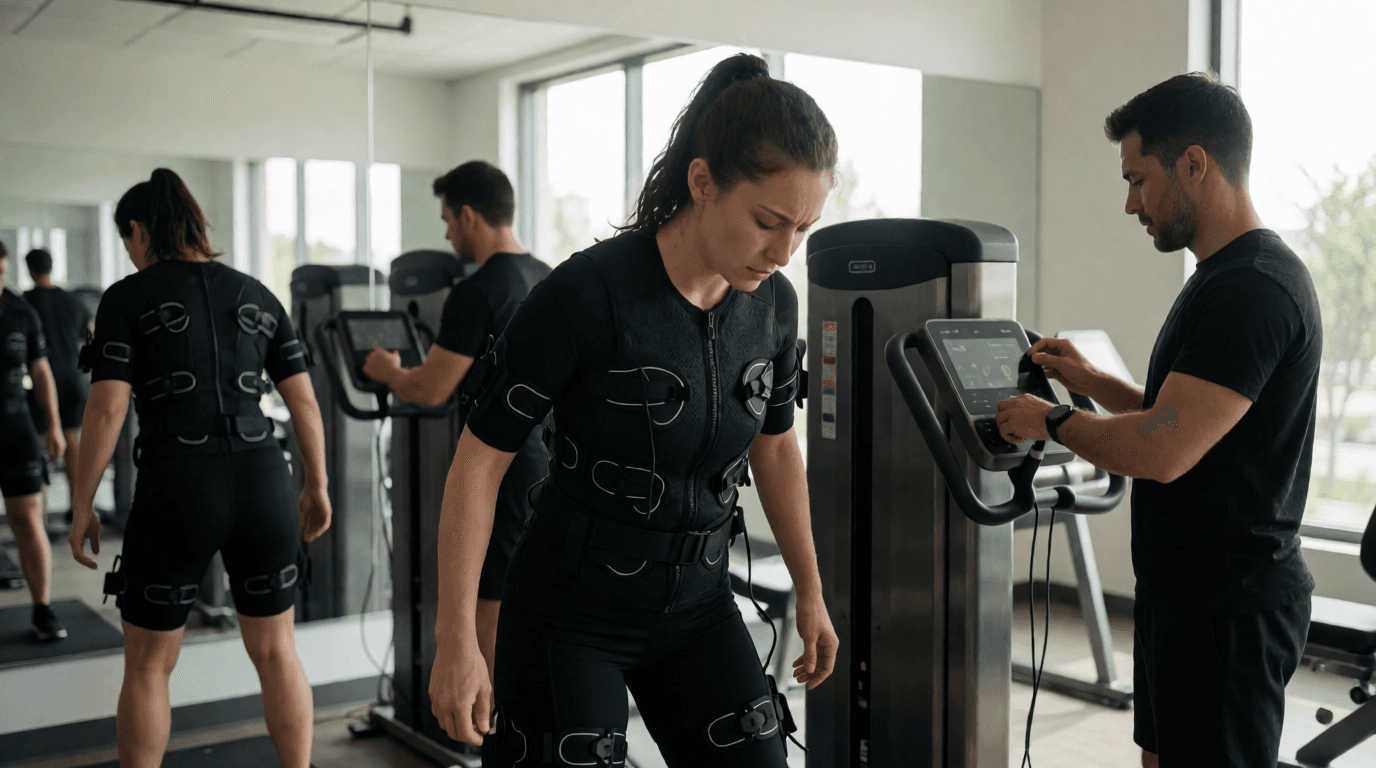 gym fitness equipment workout ems training studio