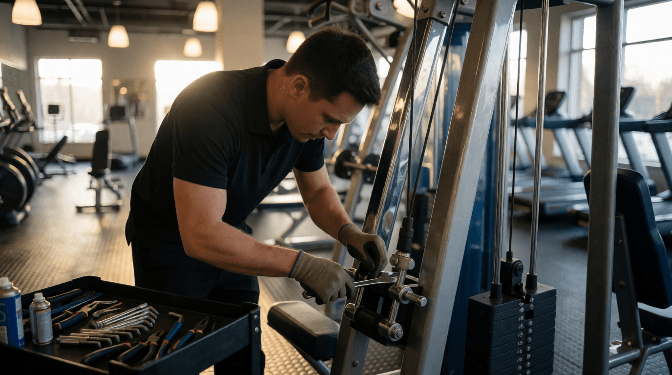 gym fitness equipment workout manutencao maquinas